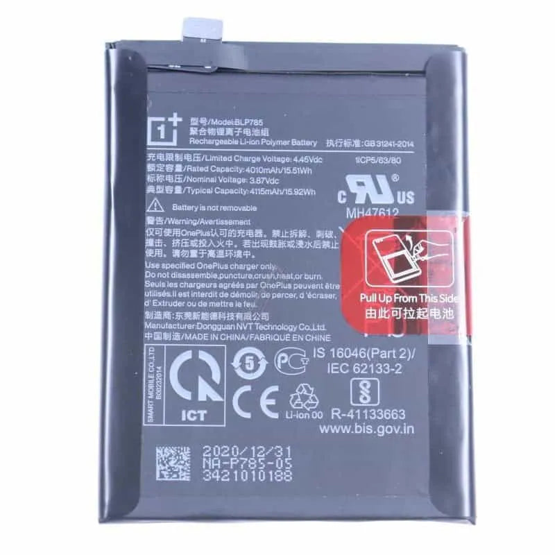 Original OnePlus Nord Battery Replacement Price in Chennai India - BLP785