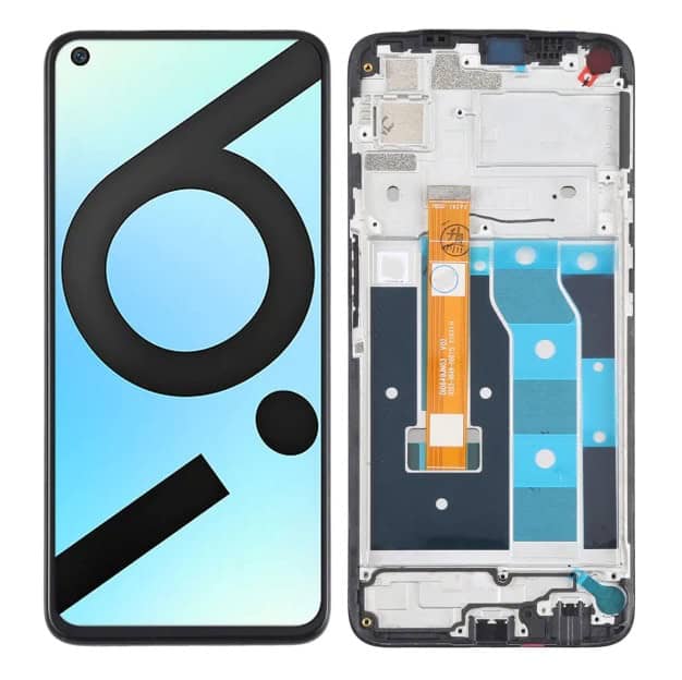 Display with Touch Screen Replacement for Realme 6i With Frame - RMX2002