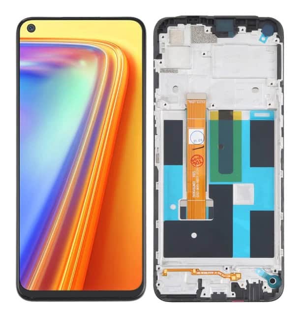 Display with Touch Screen Replacement for Realme 7 With Frame - RMX2151