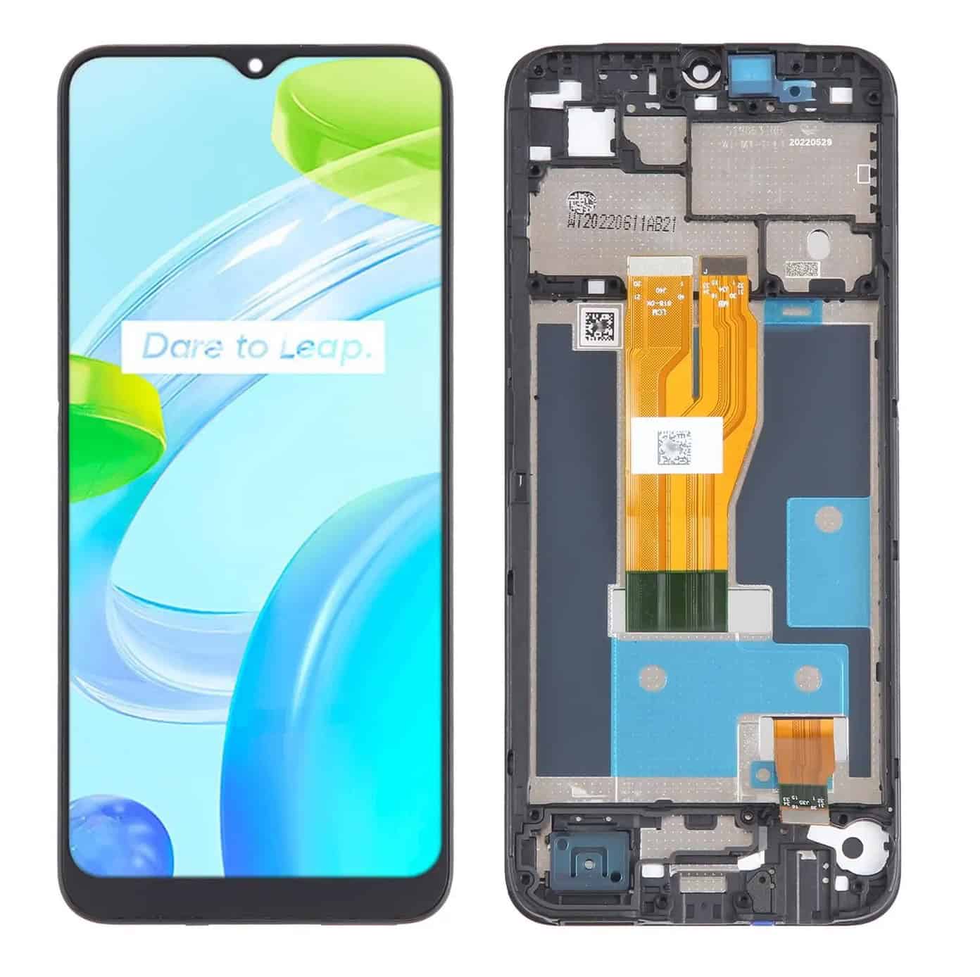 Display with Touch Screen Replacement for Realme C30s With Frame - RMX3690