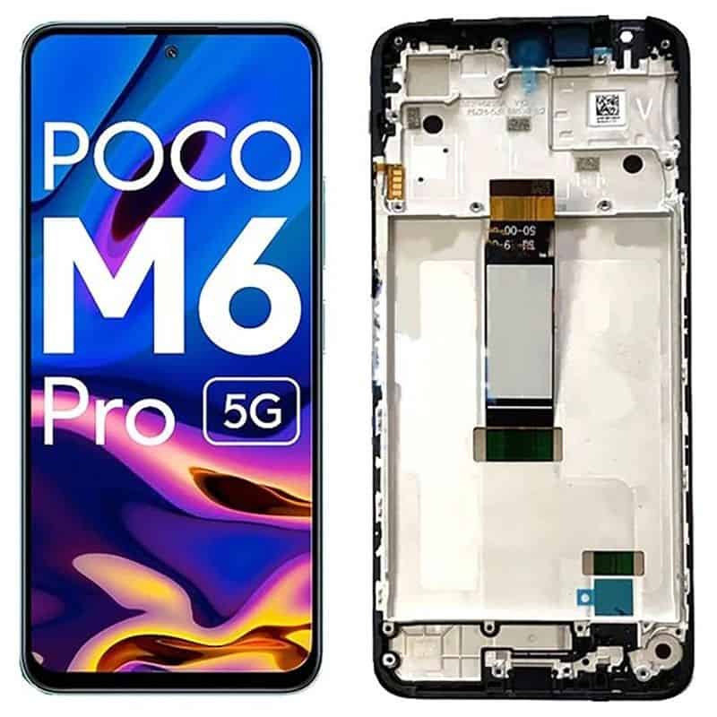 Display with Touch Screen Replacement for Poco M6 Pro 5G - Original with Frame