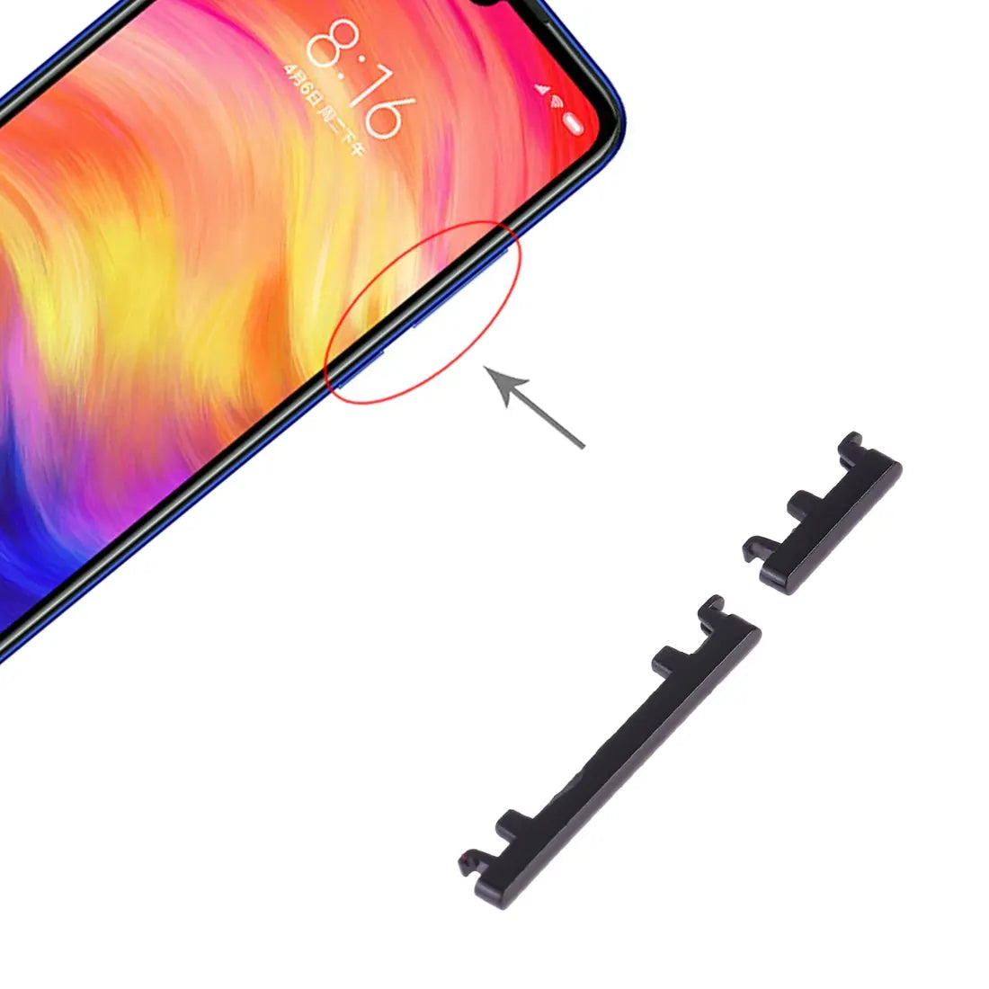 Power Button and Volume Control Button for Xiaomi Redmi Note 7 Pro