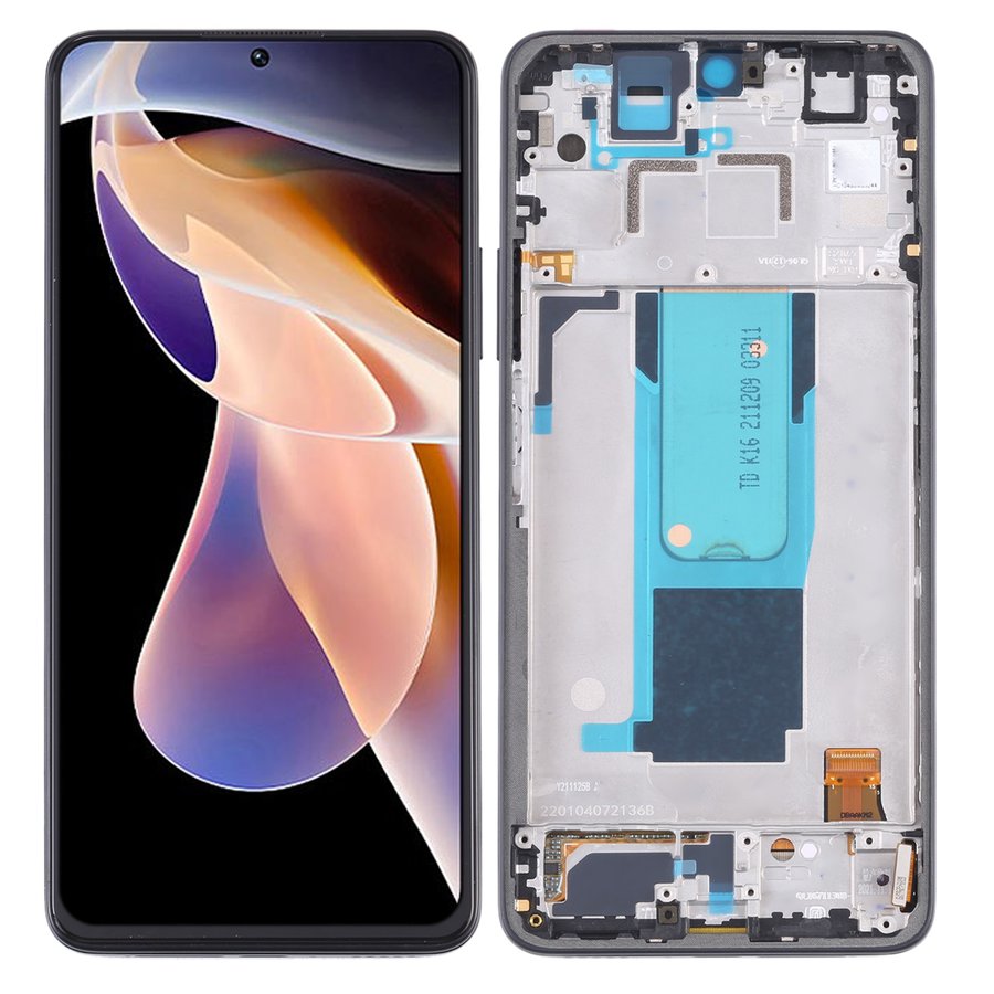 Display with Touch Screen Replacement for Xiaomi 11i HyperCharge 5G - With Frame Black
