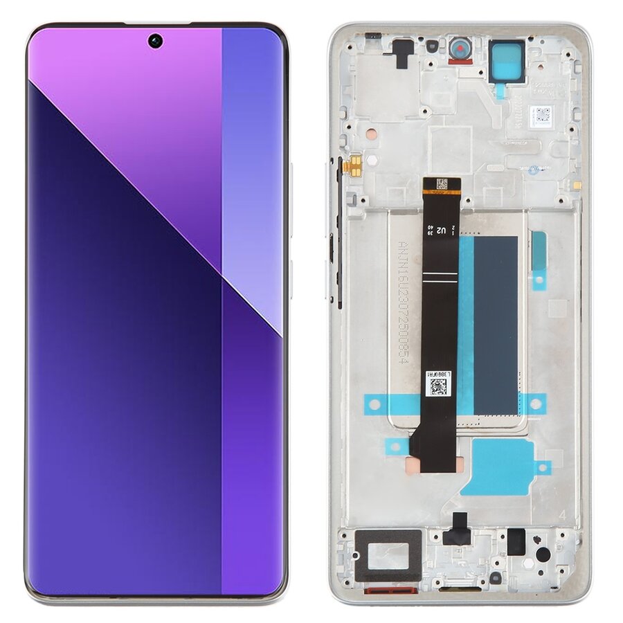 Display with Touch Screen Replacement for Xiaomi Redmi Note 13 Pro Plus - Original With Frame White