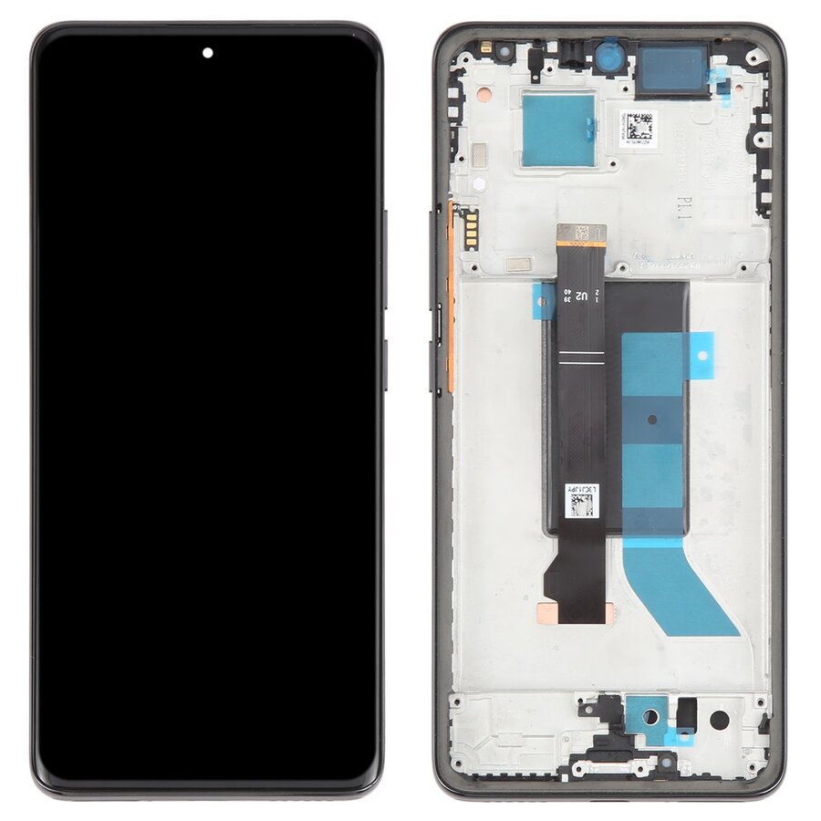 Display with Touch Screen Replacement for Xiaomi Redmi Note 14 Pro 5G - Original With Frame Black