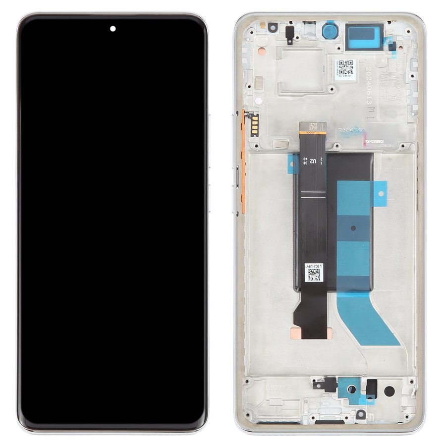Display with Touch Screen Replacement for Xiaomi Redmi Note 14 Pro Plus 5G - Original With Frame White