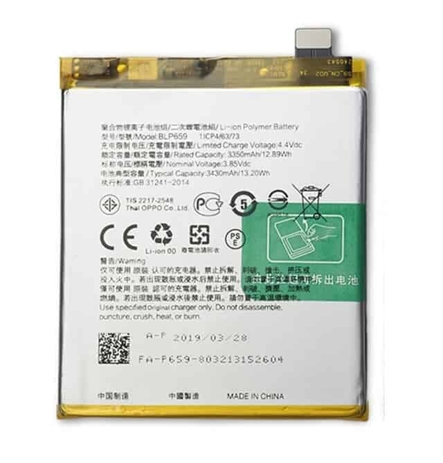 Original Battery Replacement for Oppo R15 Pro - BLP659