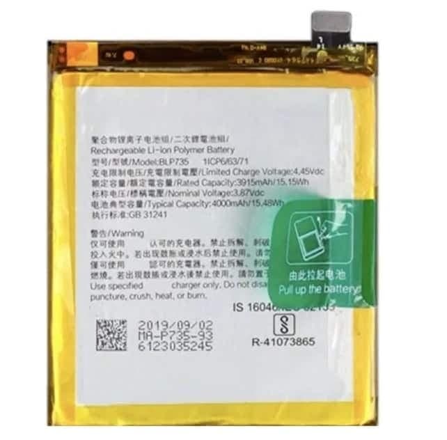 Original Battery Replacement for Oppo Reno 2 - BLP735