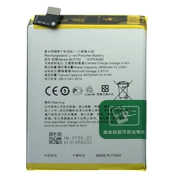 Original Battery Replacement for Oppo Reno 3 Pro - BLP755