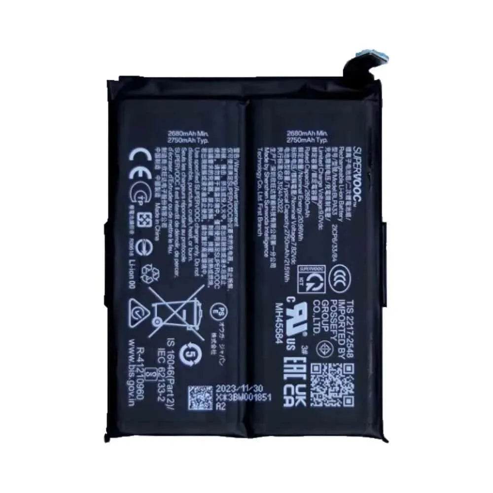 Original OnePlus 12R 5G Battery Replacement Price in Chennai India - BLPA33