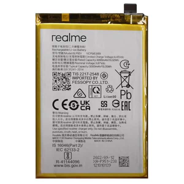 Original Realme 10 Pro Plus 5G Battery Replacement Price in India Chennai 
