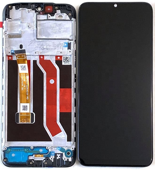 Display with Touch Screen Replacement for Realme 5i With Frame - RMX2030