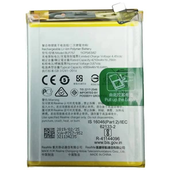 Original Realme 6 Pro Battery Replacement Price in India Chennai 