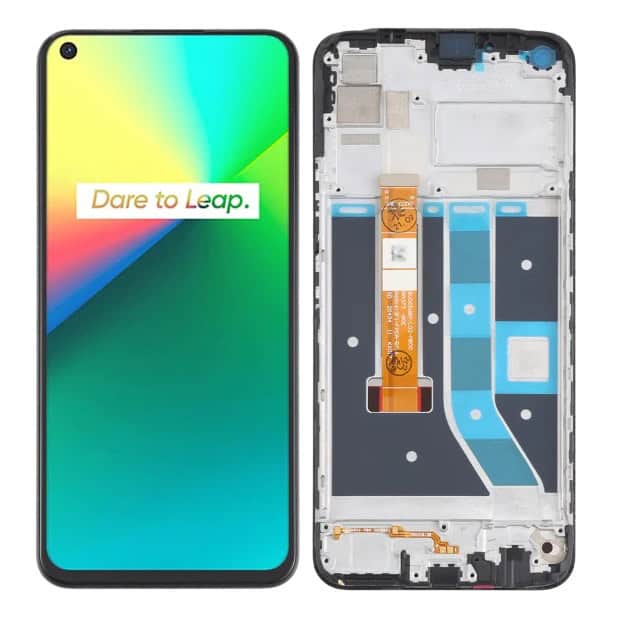 Display with Touch Screen Replacement for Realme 7i With Frame - RMX2103