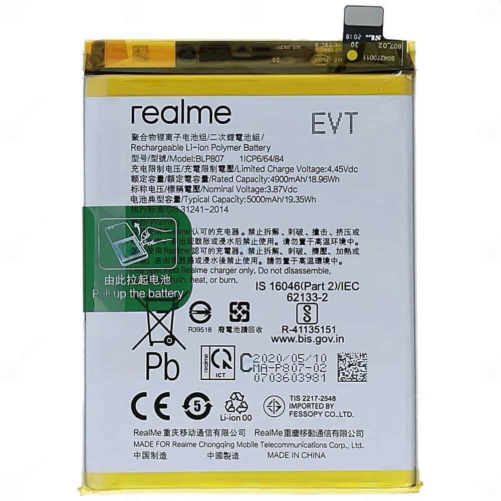 Original Realme Narzo 30 Battery Replacement Price in India Chennai 