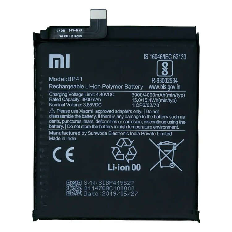 Original Xiaomi Redmi K20 Battery Replacement Price in India Chennai 