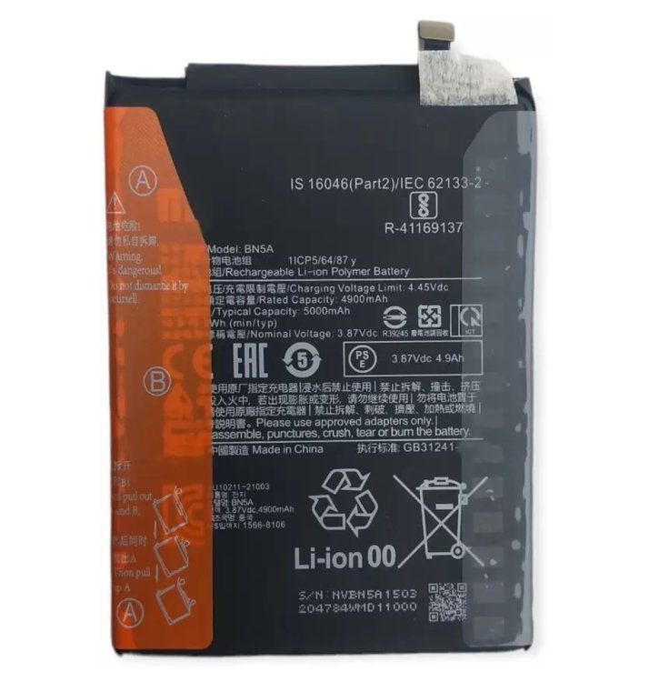 Original Xiaomi Redmi Note 10 5G Battery Replacement Price in India Chennai 