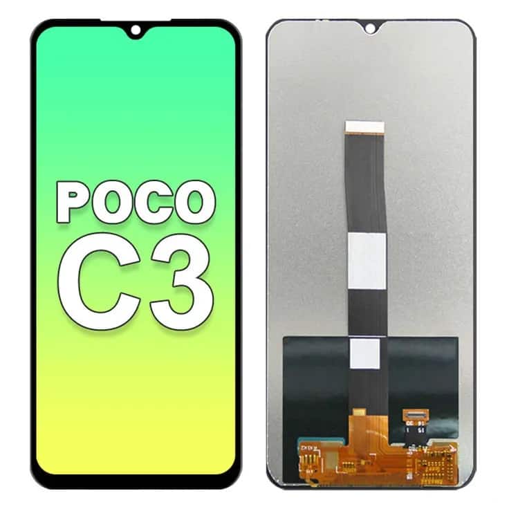 Display with Touch Screen Replacement for Poco C3 - Premium