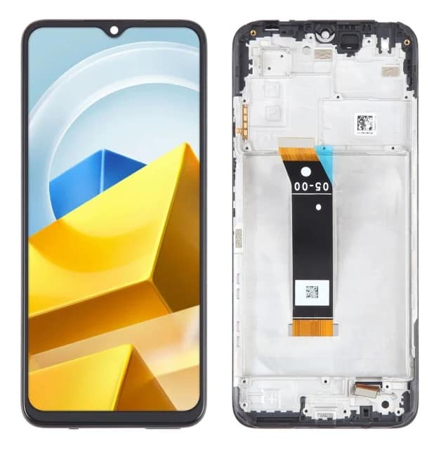 Display with Touch Screen Replacement for Poco M5 - Original with Frame