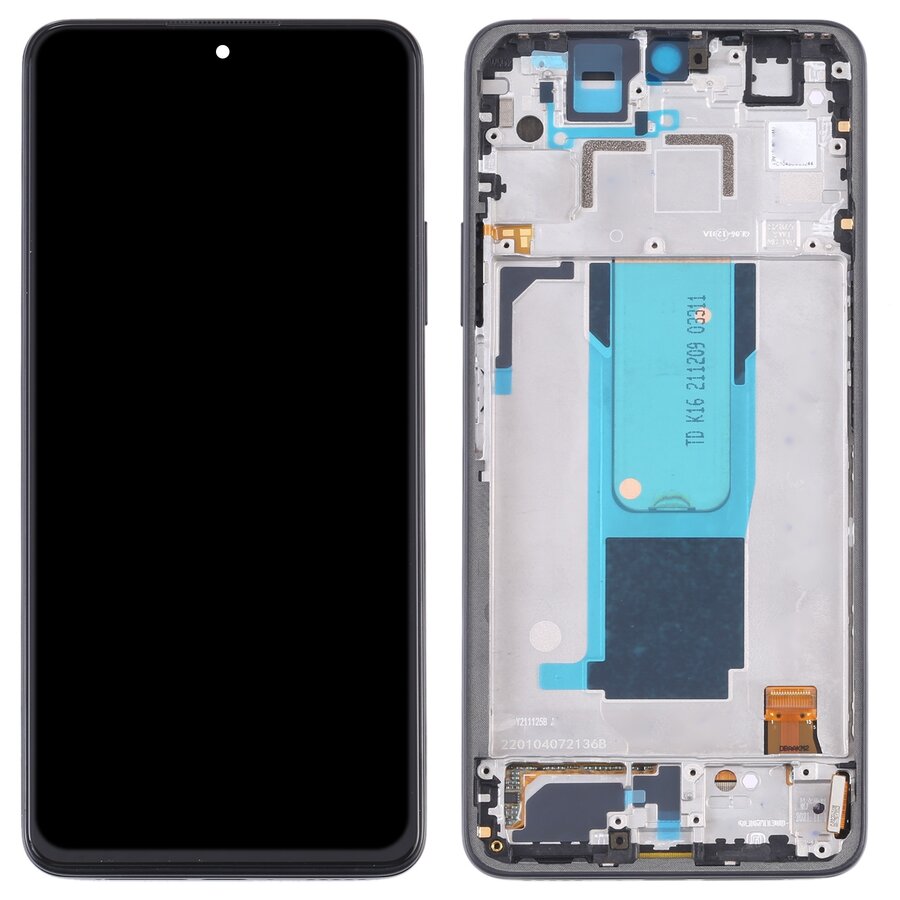 Display with Touch Screen Replacement for Xiaomi 11i 5G - Original With Frame Black