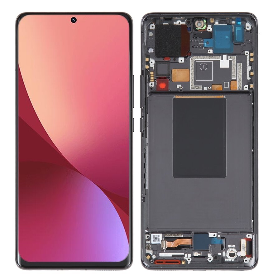 Display with Touch Screen Replacement for Xiaomi 12 Pro 5G - With Frame Black