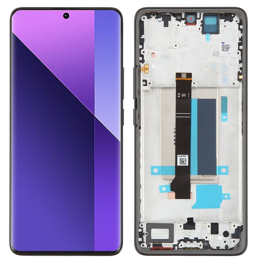 Xiaomi Redmi Note 13 Pro Plus Display and Touch Screen Combo Replacement Cost in Chennai India Original With Frame Black