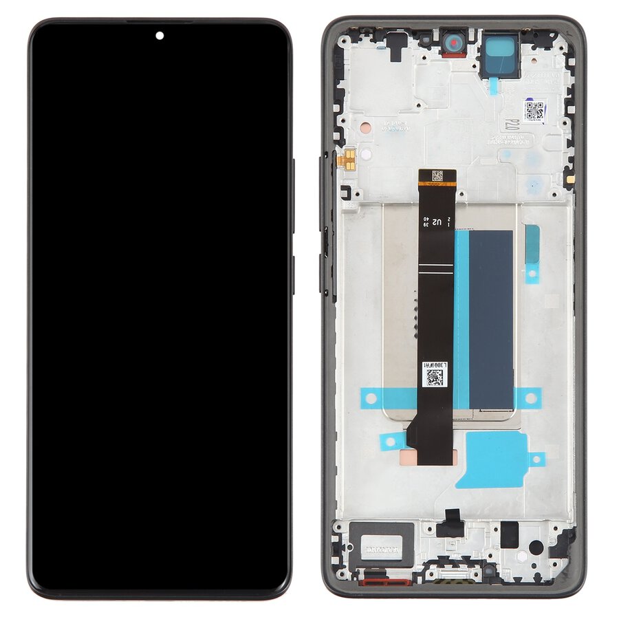 Xiaomi Redmi Note 13 Pro Plus Display and Touch Screen Combo Replacement Cost in Chennai India Original With Frame Black