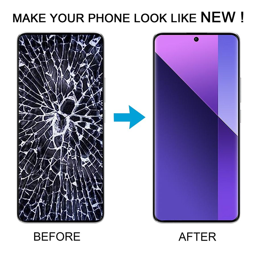 Xiaomi Redmi Note 13 Pro Plus Display and Touch Screen Combo Replacement Cost in Chennai India Original With Frame Black