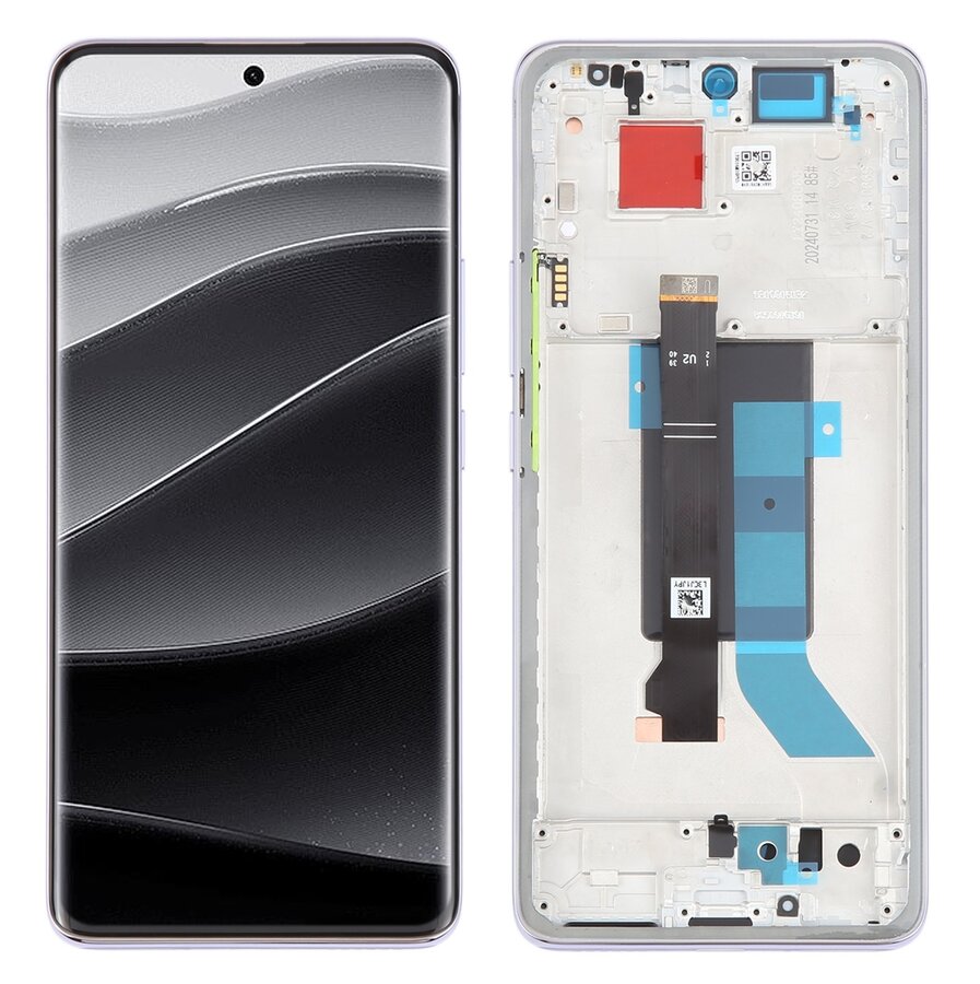 Xiaomi Redmi Note 14 Pro 5G Display and Touch Screen Combo Replacement Cost in Chennai India Original With Frame Purple