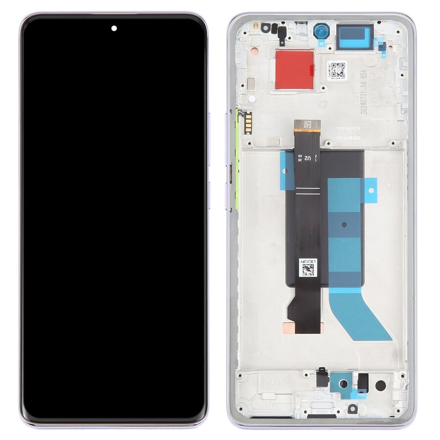 Xiaomi Redmi Note 14 Pro 5G Display and Touch Screen Combo Replacement Cost in Chennai India Original With Frame Purple