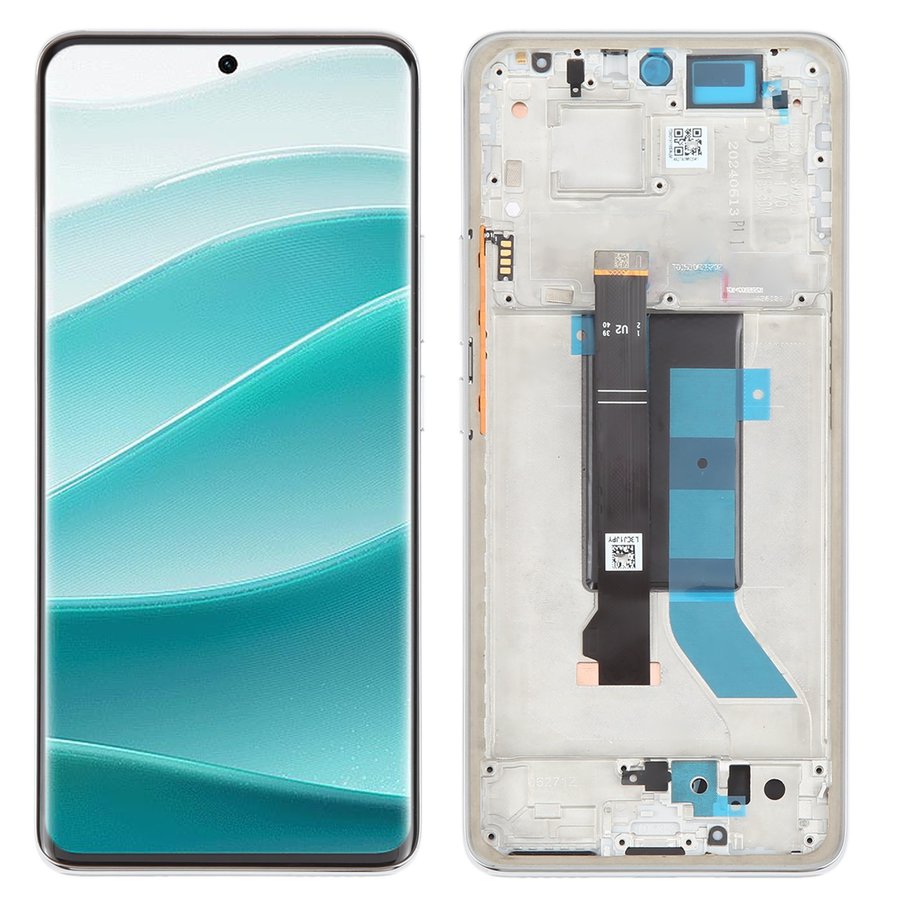 Xiaomi Redmi Note 14 Pro 5G Display and Touch Screen Combo Replacement Cost in Chennai India Original With Frame White