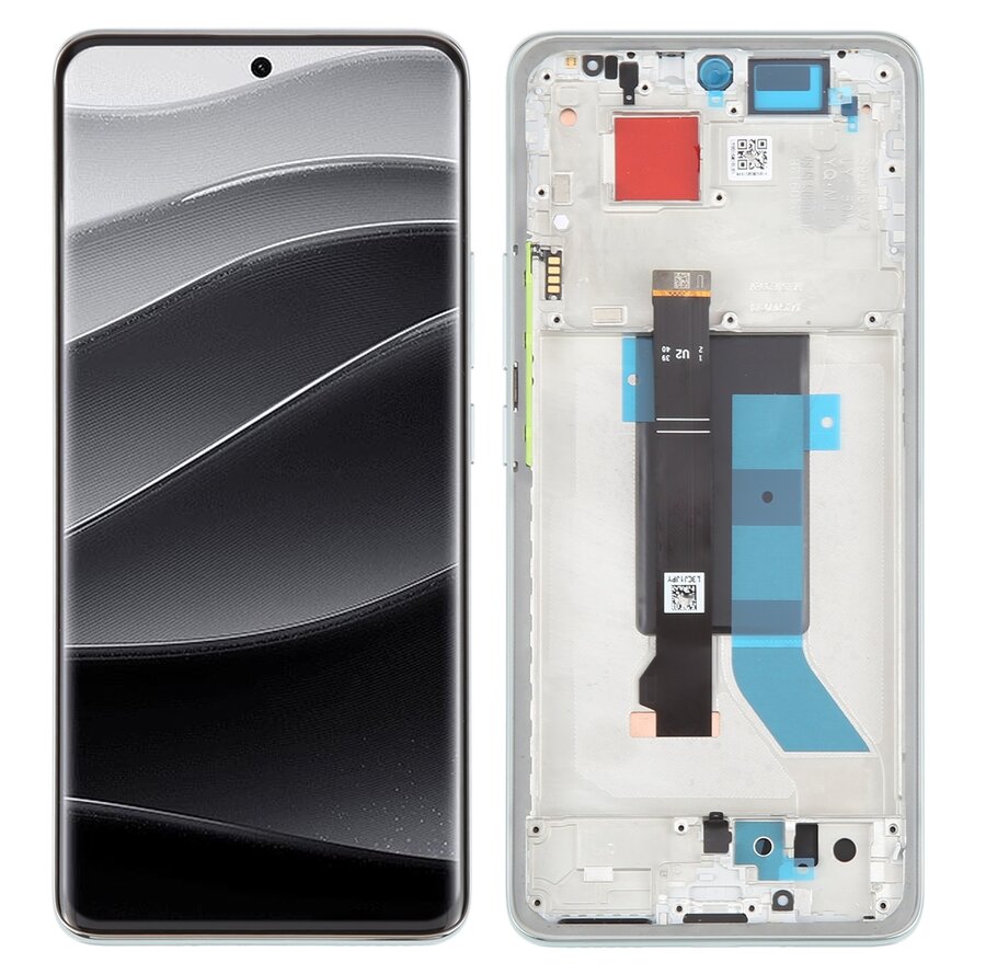 Xiaomi Redmi Note 14 Pro Plus 5G Display and Touch Screen Combo Replacement Cost in Chennai India Original With Frame Green