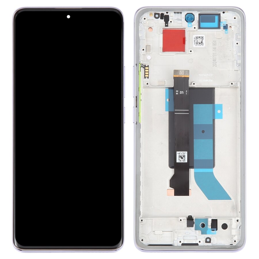 Xiaomi Redmi Note 14 Pro Plus 5G Display and Touch Screen Combo Replacement Cost in Chennai India Original With Frame Purple