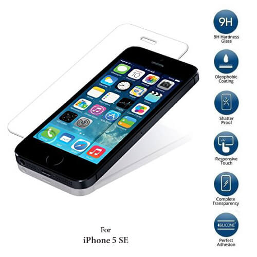 1 Pack Anti Fingerprint Anti Scratch Screen Protector for iPhone SE/iPhone 5 5s The Grafu iPhone SE/iPhone 5 5s Screen Protector Tempered Glass 99.99% High Clarity 
