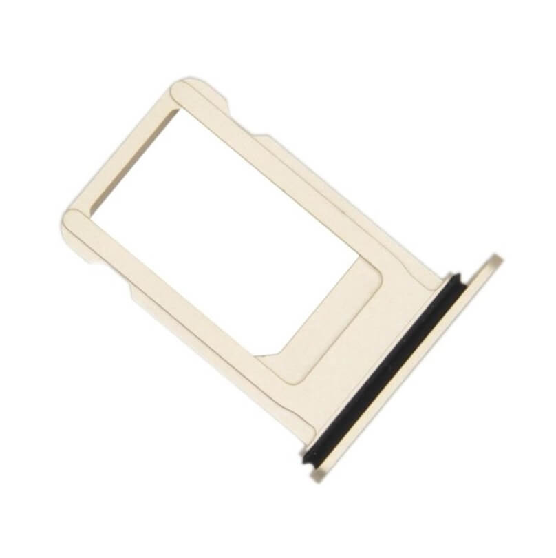4.7 inch Gold E-repair SIM Card Tray Holder with Rubber Waterproof Ring Replacement for iPhone 8 