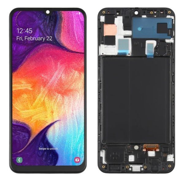 Samsung Galaxy A50 Display and Touch Screen Combo Replacement Price in Chennai India Original with Frame SM-A505F - 1
